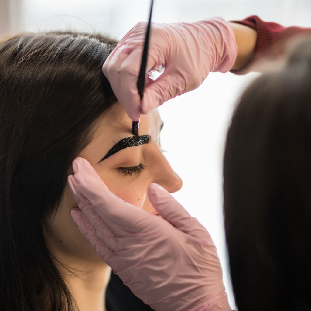 Apply Eyebrow Tint